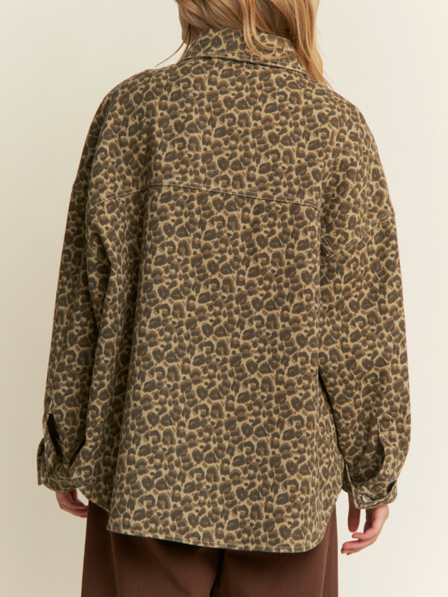 leopard oversized shacket