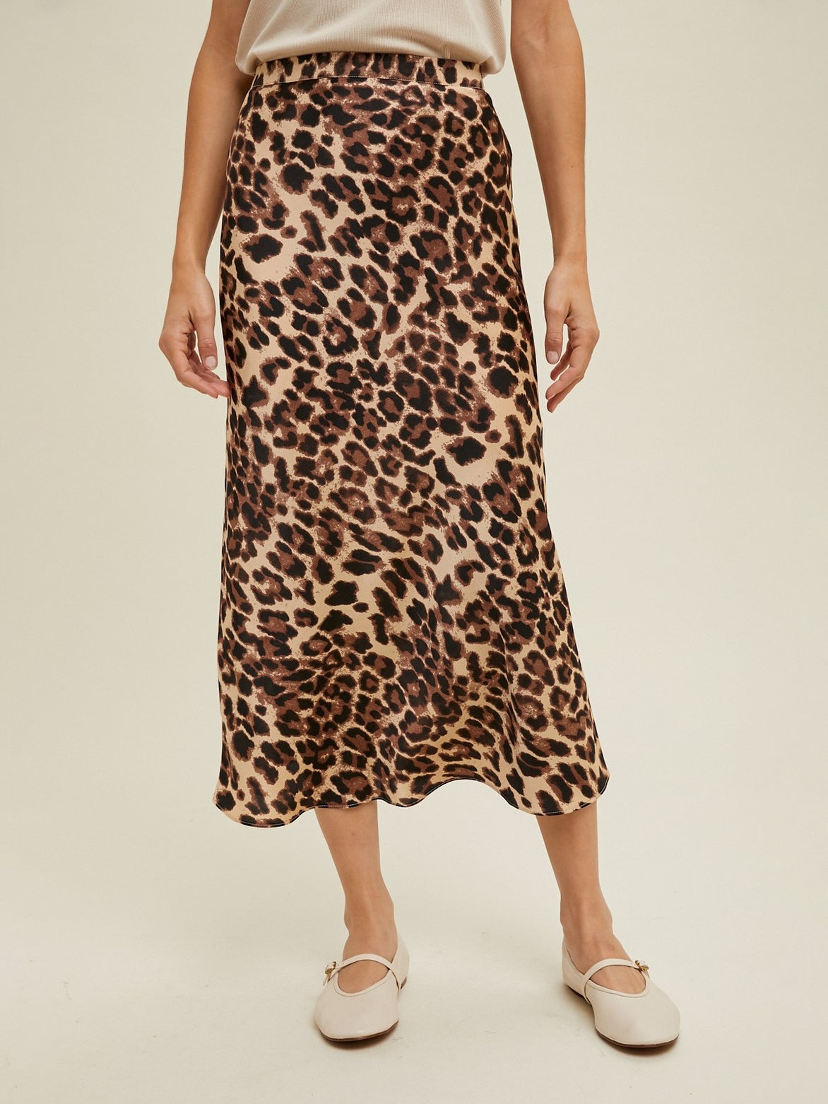 Leopard Slip Skirt