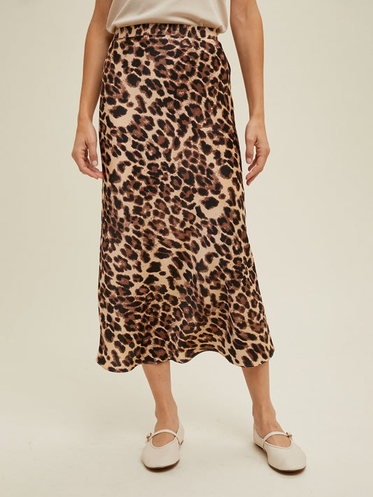 Leopard Slip Skirt