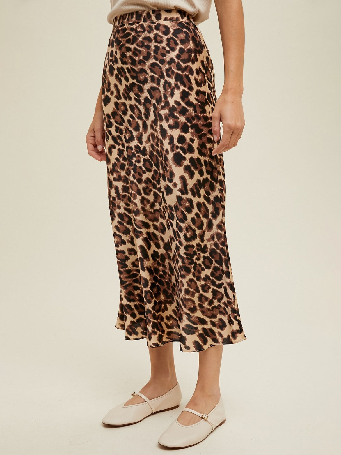 Leopard Slip Skirt