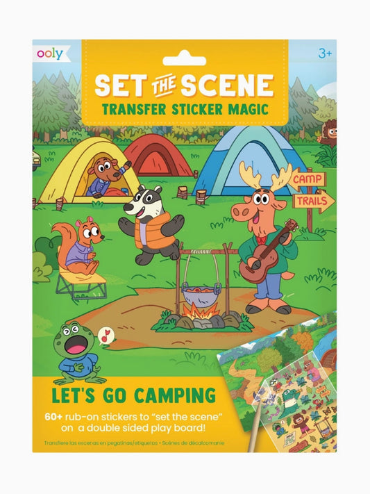 let's go camping set the scene transfer sticker magic