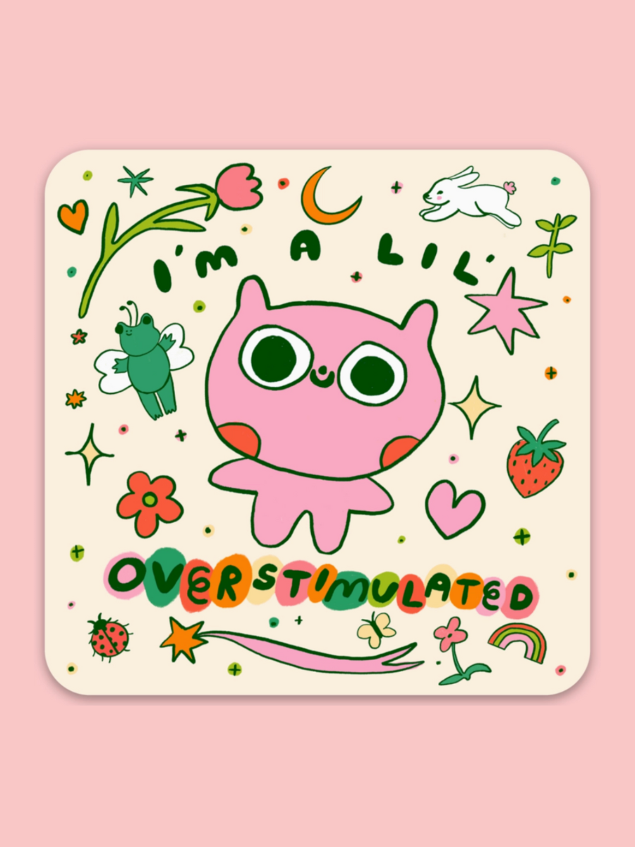 lil overstimulated sticker