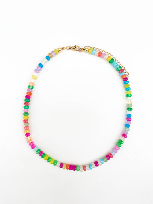 Lily Rainbow Gemstone Necklace