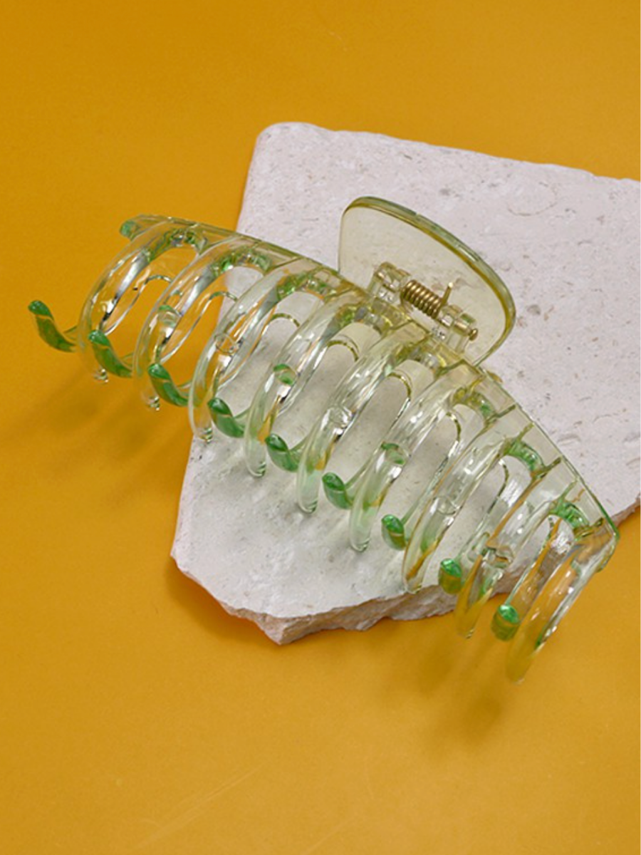lime clear classic hair claw clip