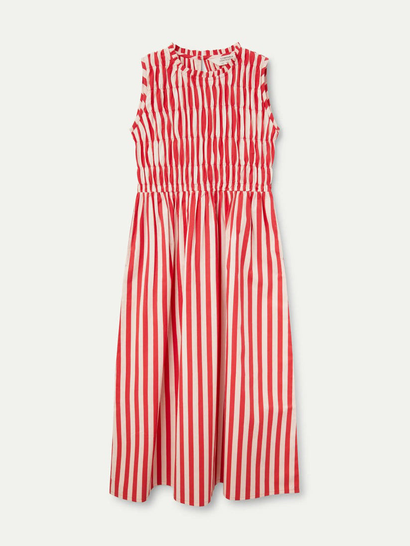 Red Striped Long Dress