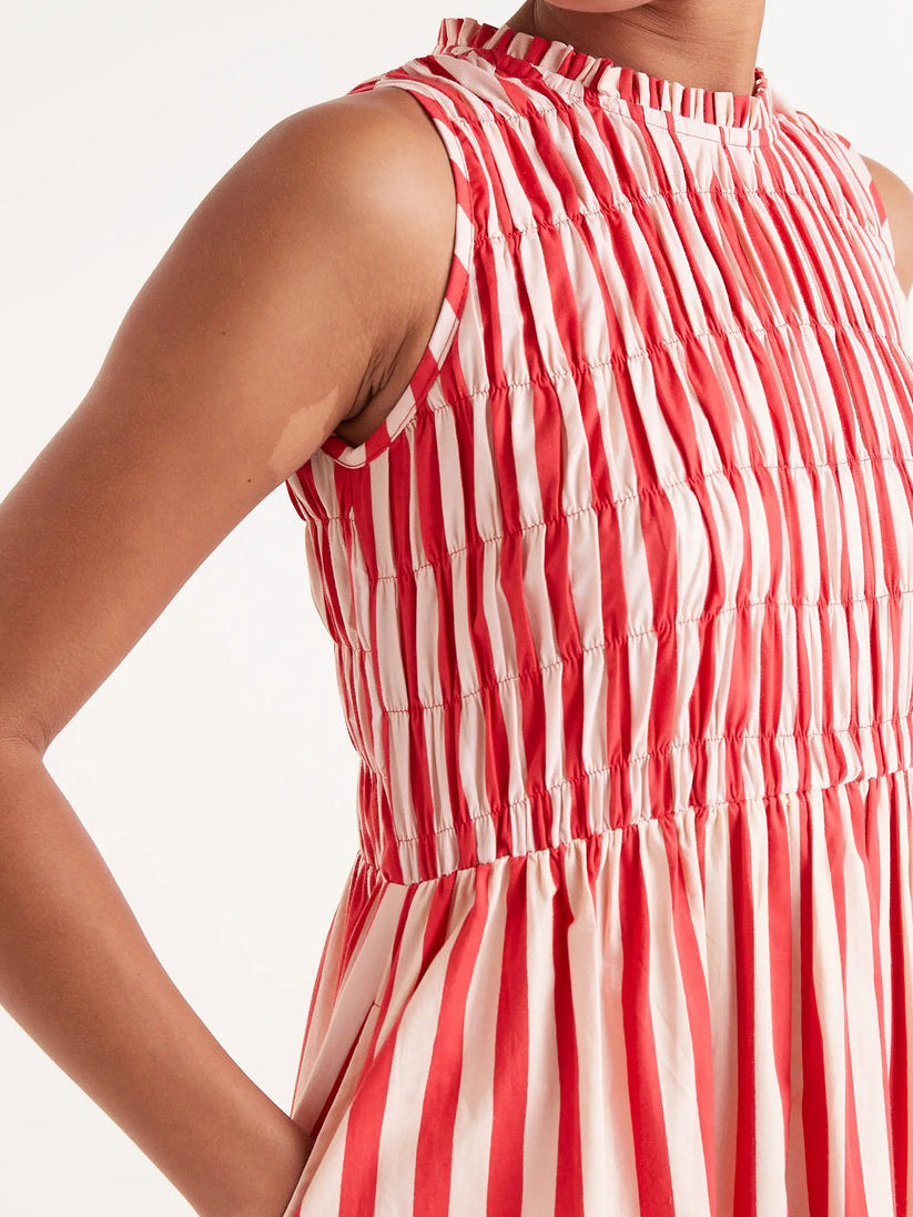 Red Striped Long Dress