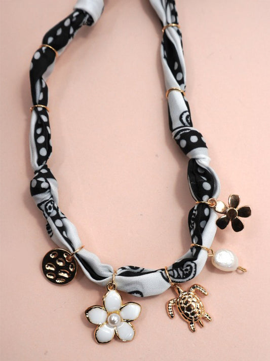 Lucy Bandana Charm Necklace