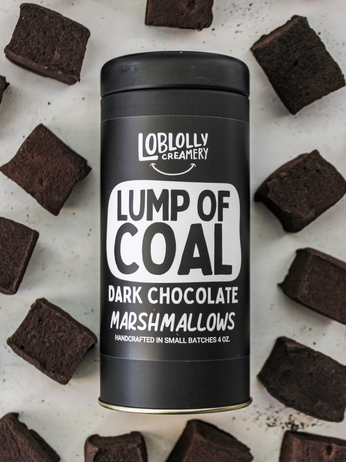 lump of coal dark chocolate marshmallows