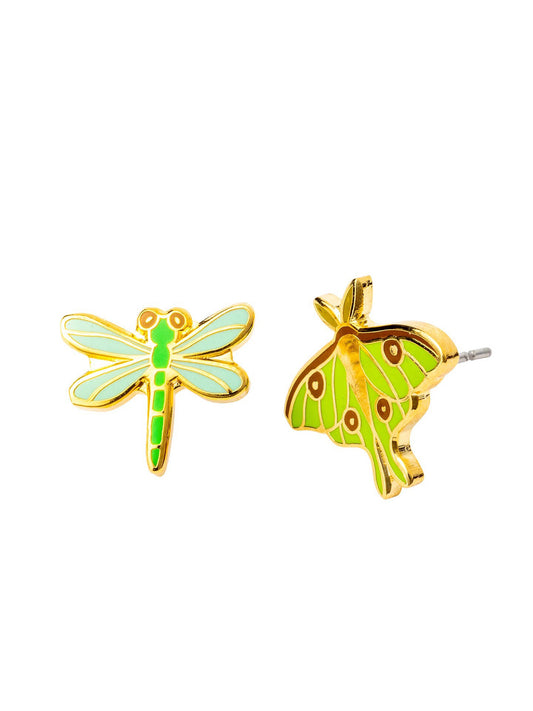 Luna Moth & Dragonfly Earrings
