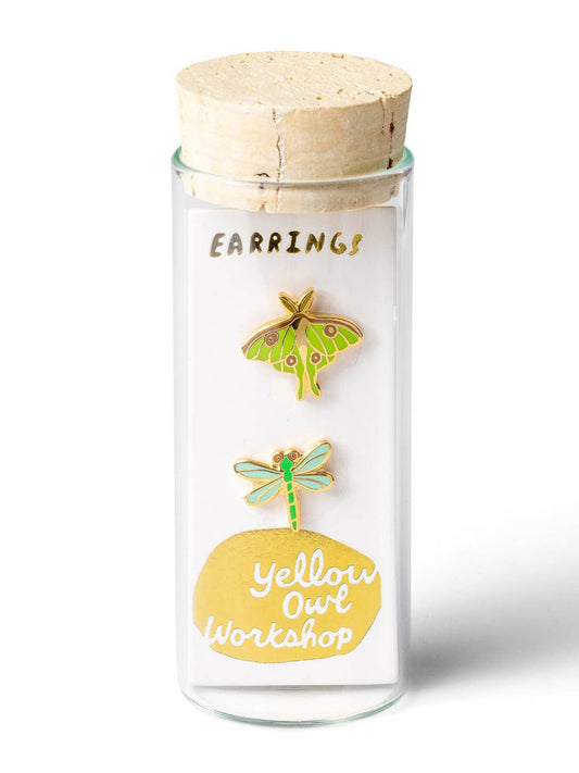 Luna Moth & Dragonfly Earrings