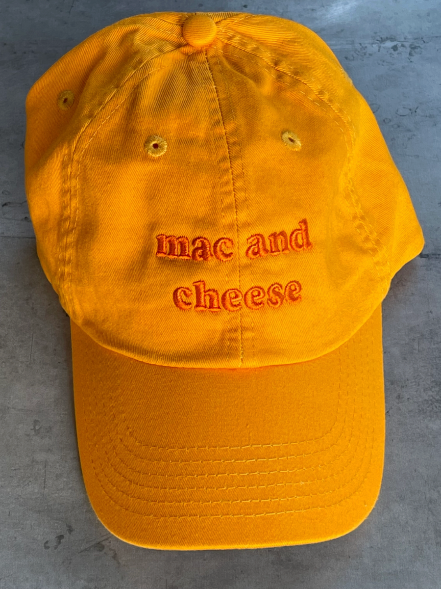 mac and cheese baseball cap