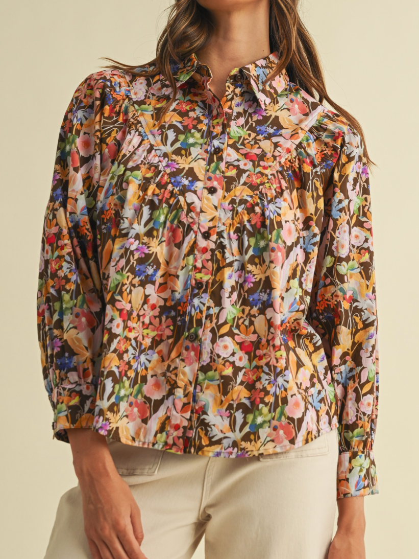 maizie floral button down