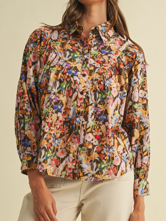 maizie floral button down