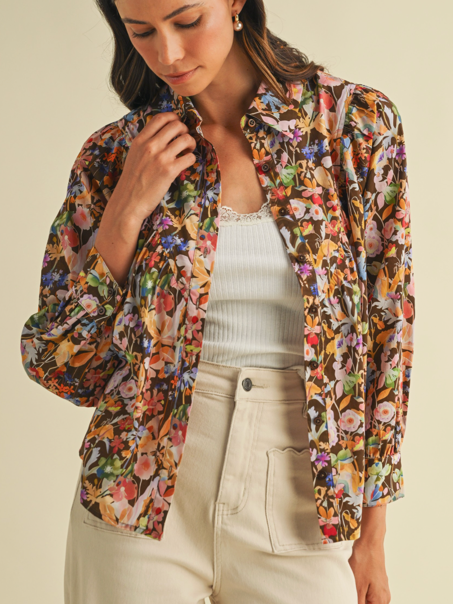 maizie floral button down