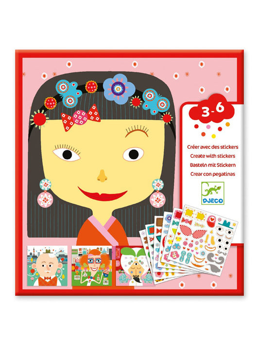 Make-A-Face Sticker Collage Activity