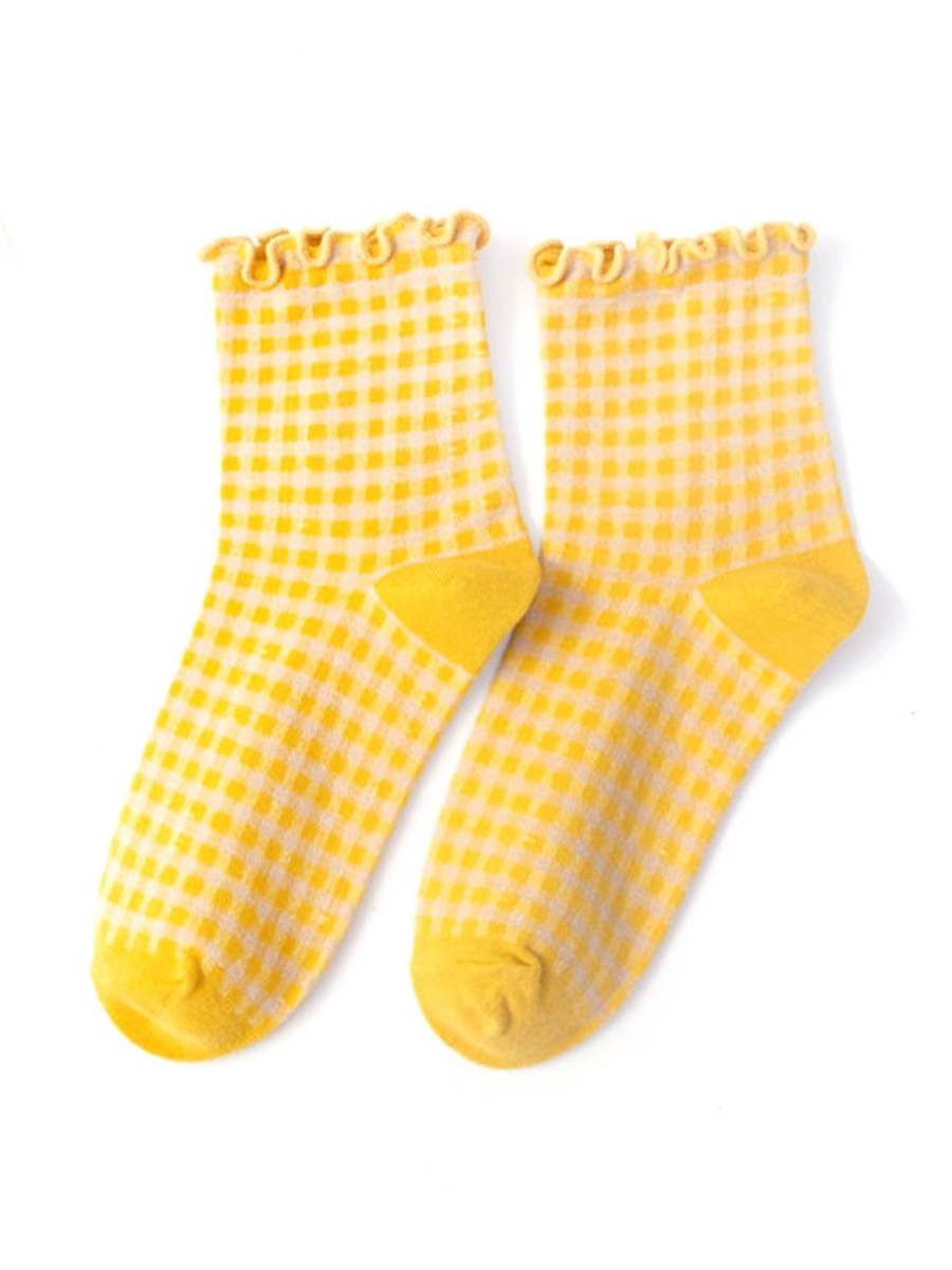 mango gingham socks