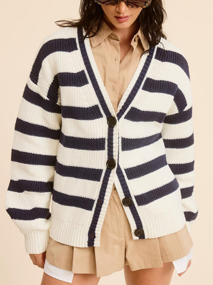 marina striped cardigan