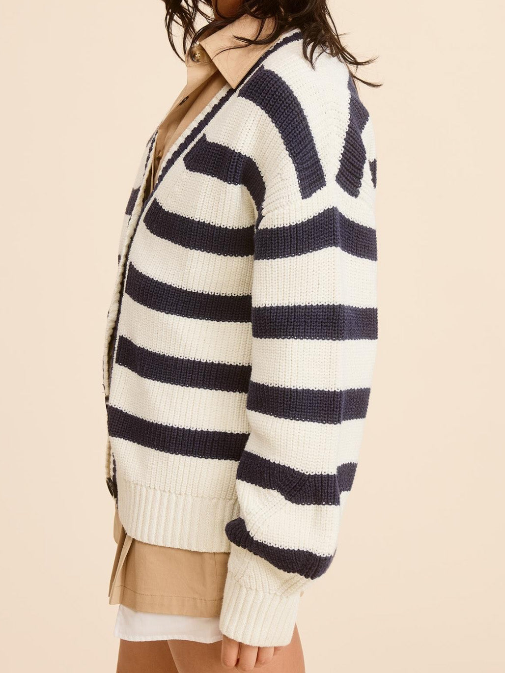 marina striped cardigan