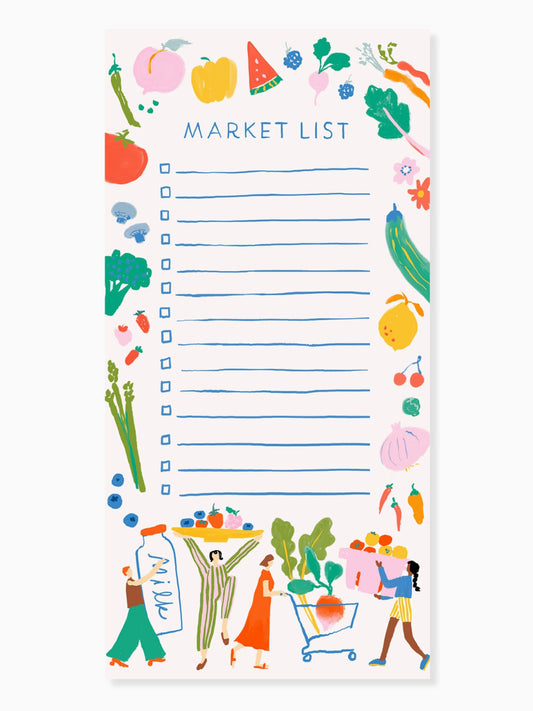 market party list notepad