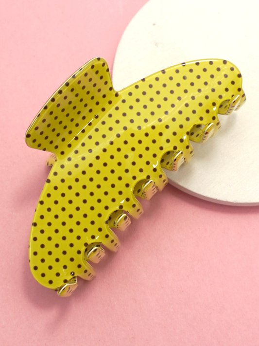 matcha dotted hair claw clip