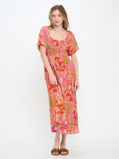 Mediterranean Majesty Maxi Dress