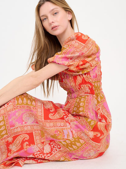 Mediterranean Majesty Maxi Dress