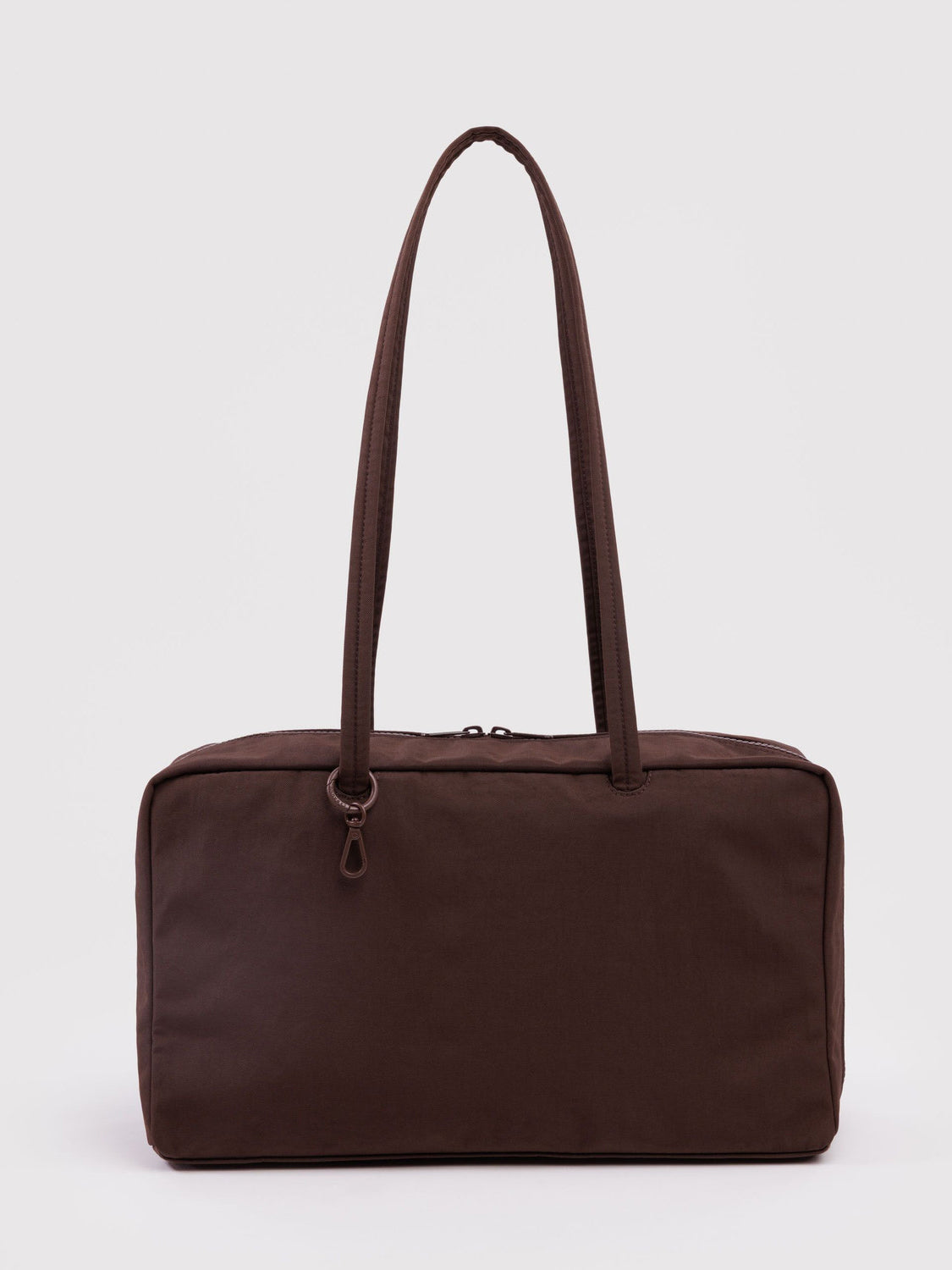 Coffee Medium Nylon Bowler Bag