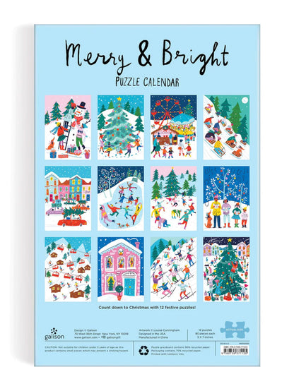 merry & bright advent puzzle calendar
