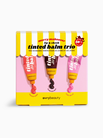 merry makeover trio tinted lip + cheek balm