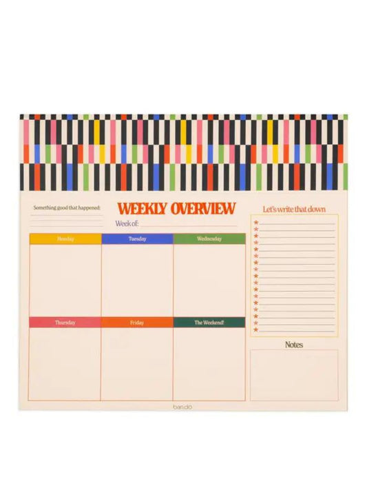 Mid Century Stripe Desk Notepad