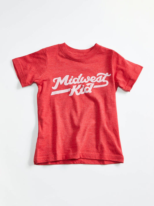 Midwest Kid Heather Red Toddler Tee