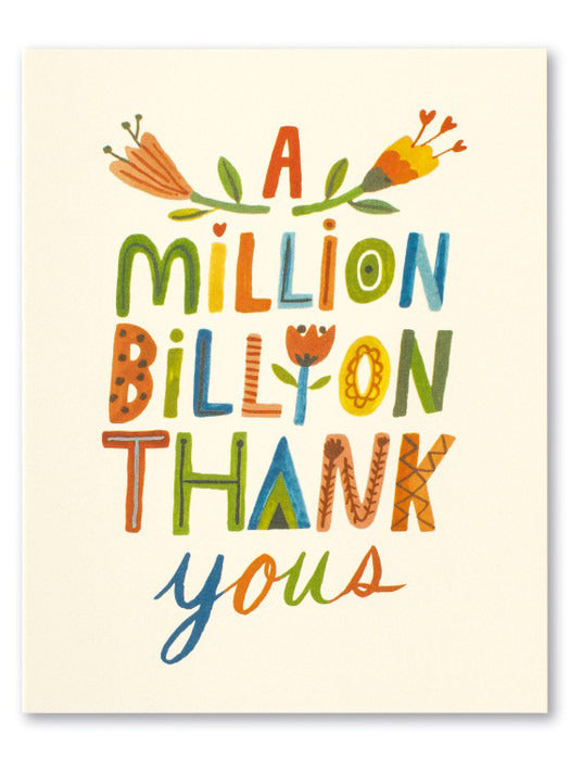 A Million, Billion Thank Yous Card