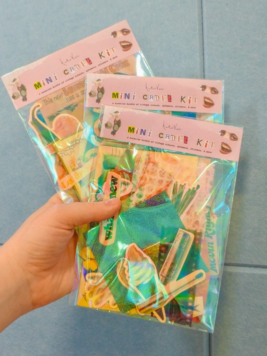 mini mystery vintage collage kit