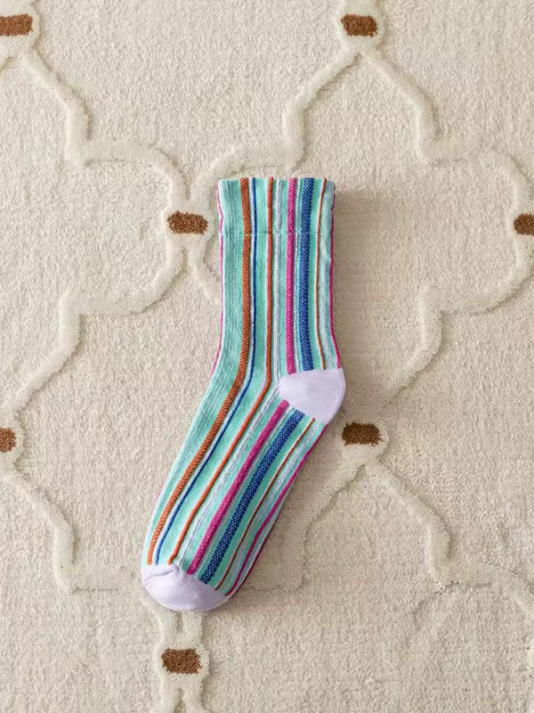 Mint Multi Stripe Socks