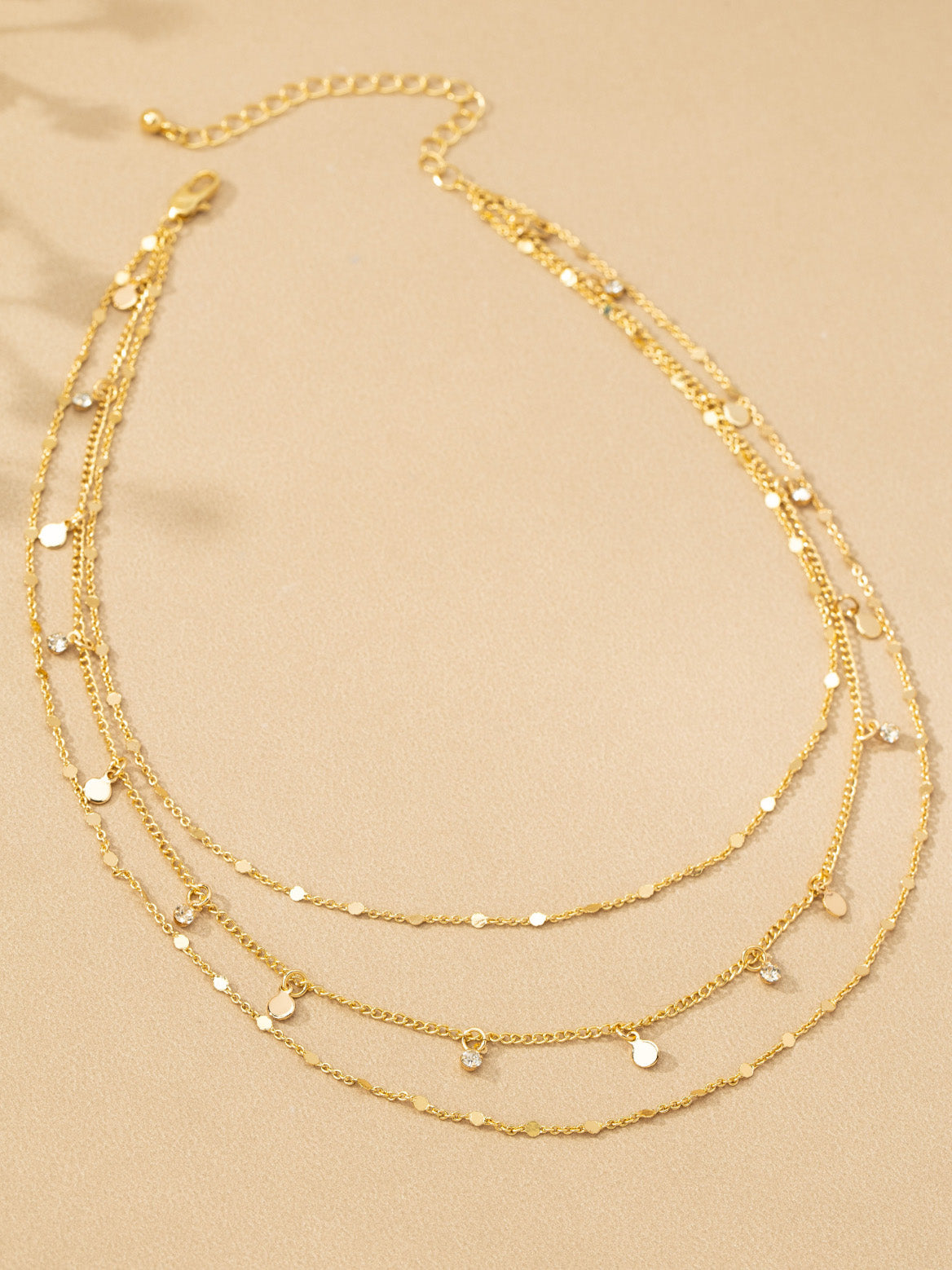 mira gold layered necklace