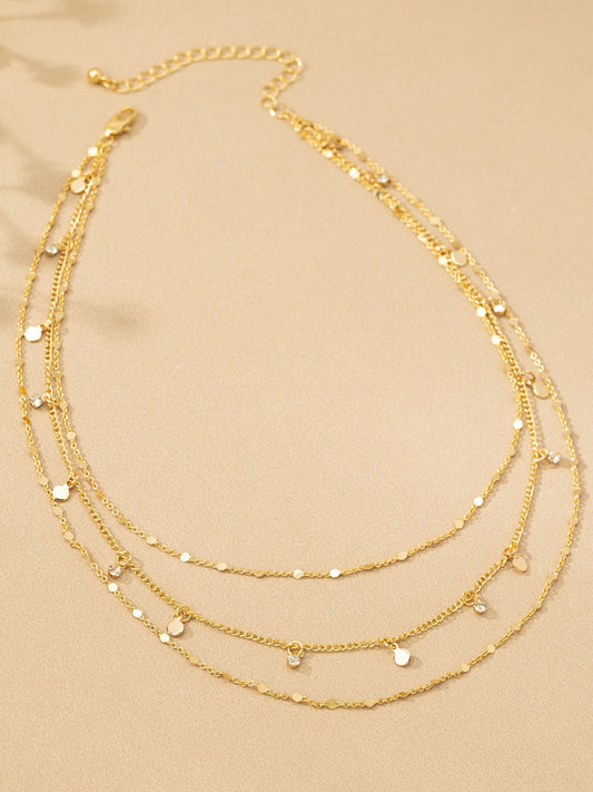 mira gold layered necklace