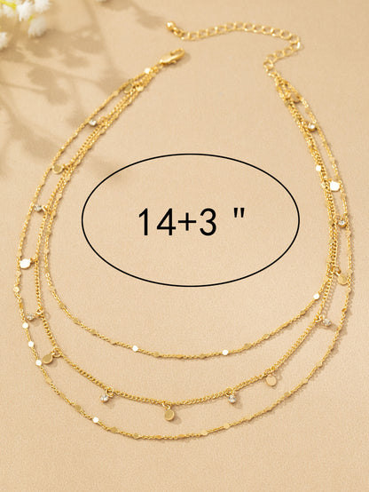 mira gold layered necklace