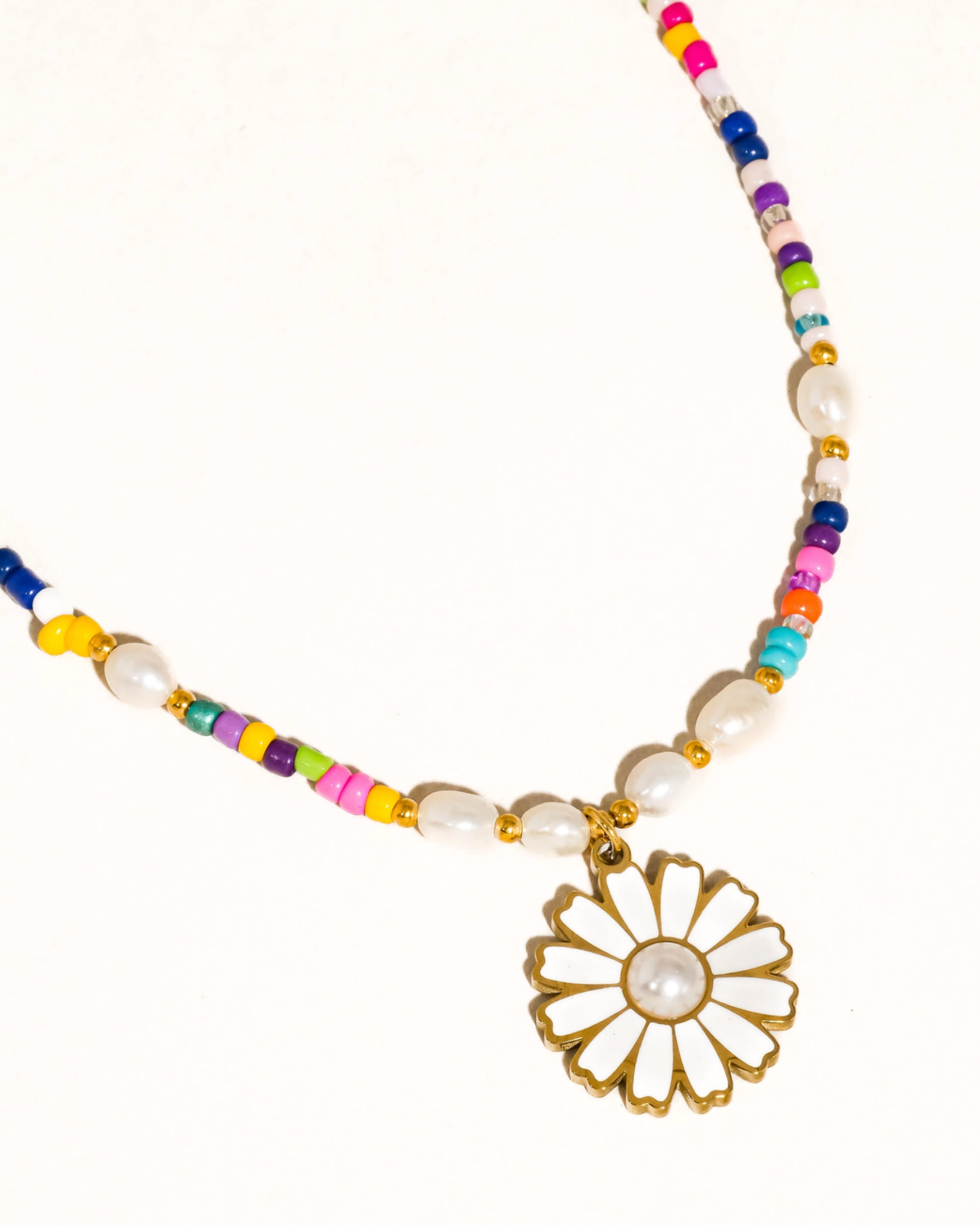 mireau 18k gold-plated daisy necklace
