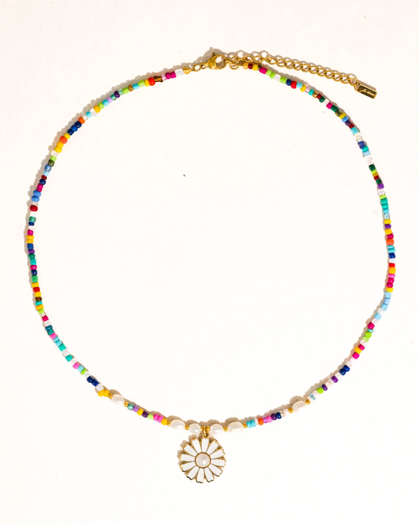 mireau 18k gold-plated daisy necklace