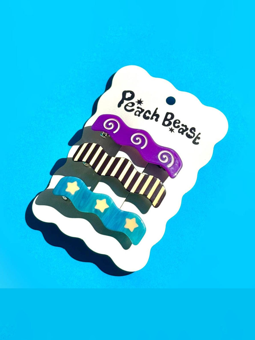Mismatch barrette set