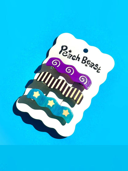 Mismatch barrette set
