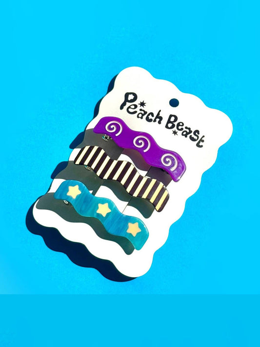 Mismatch barrette set