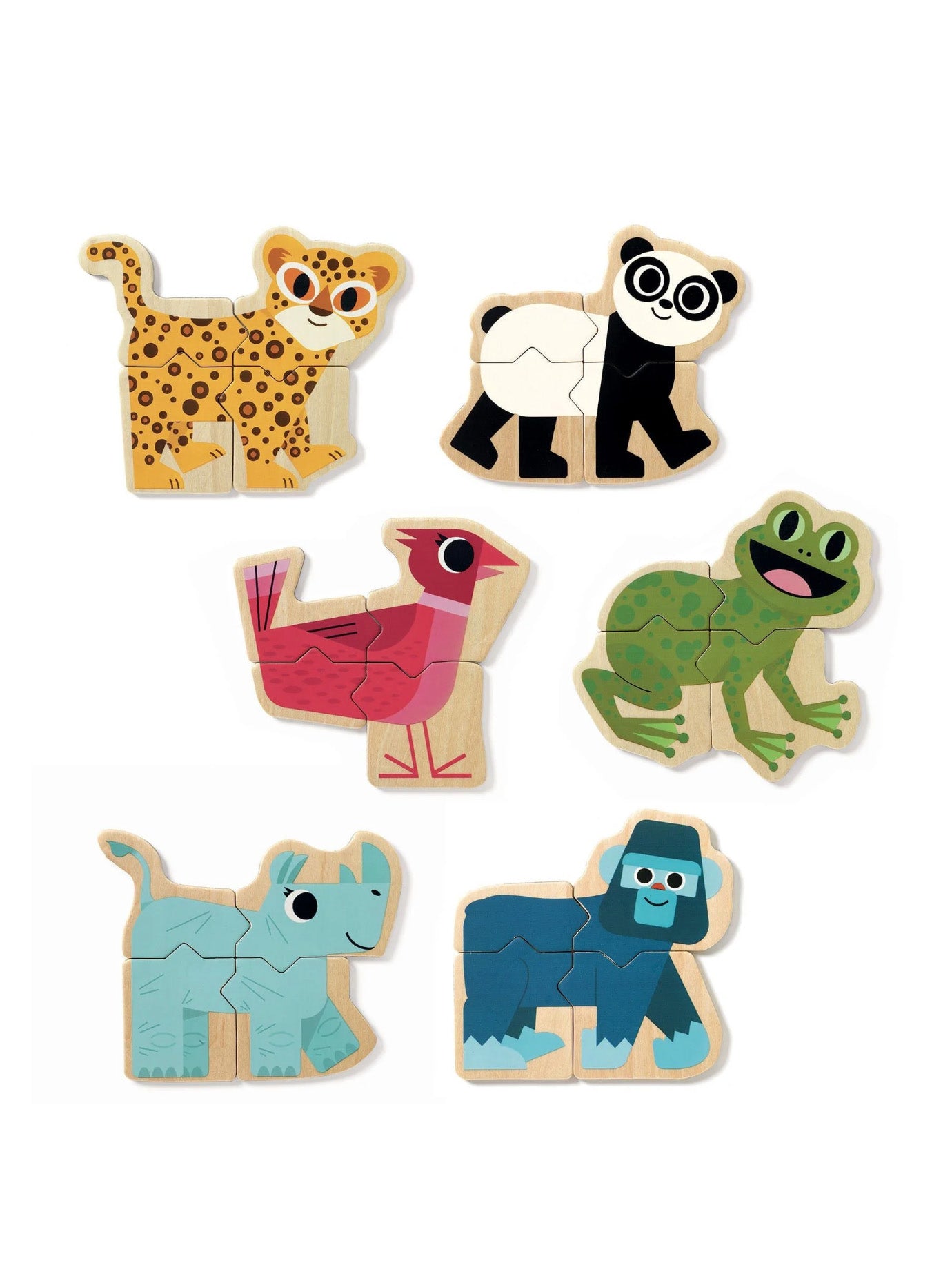 mixanimo mix + match wooden animal magnets