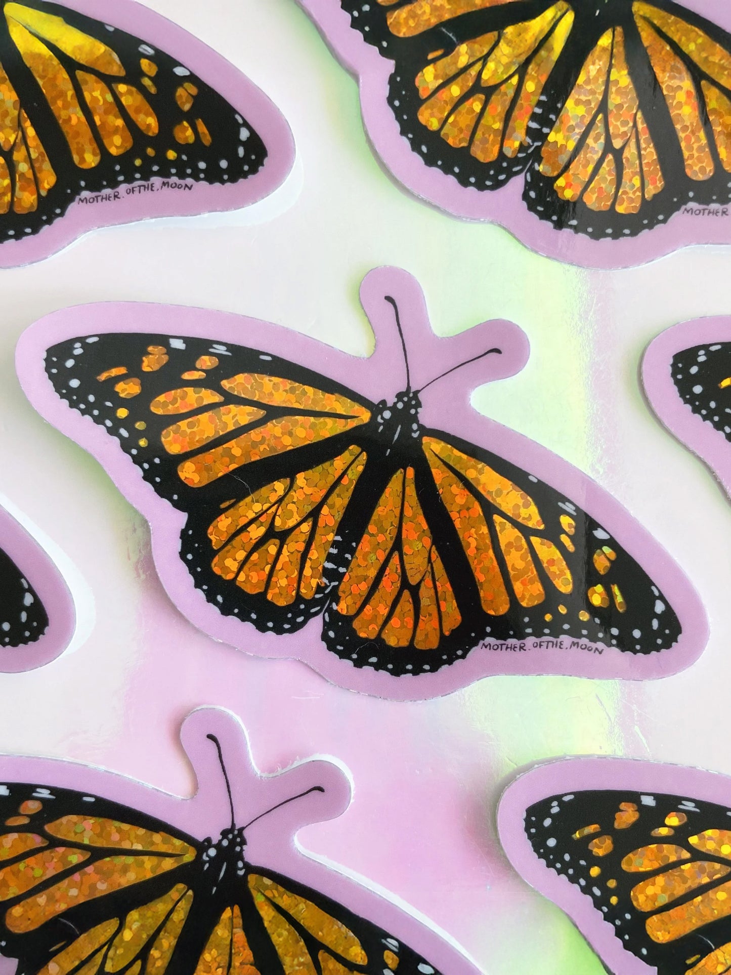 Monarch Butterfly Holographic Sticker