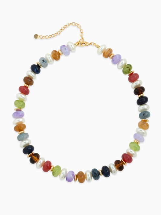 moody multi pearl beaded necklace