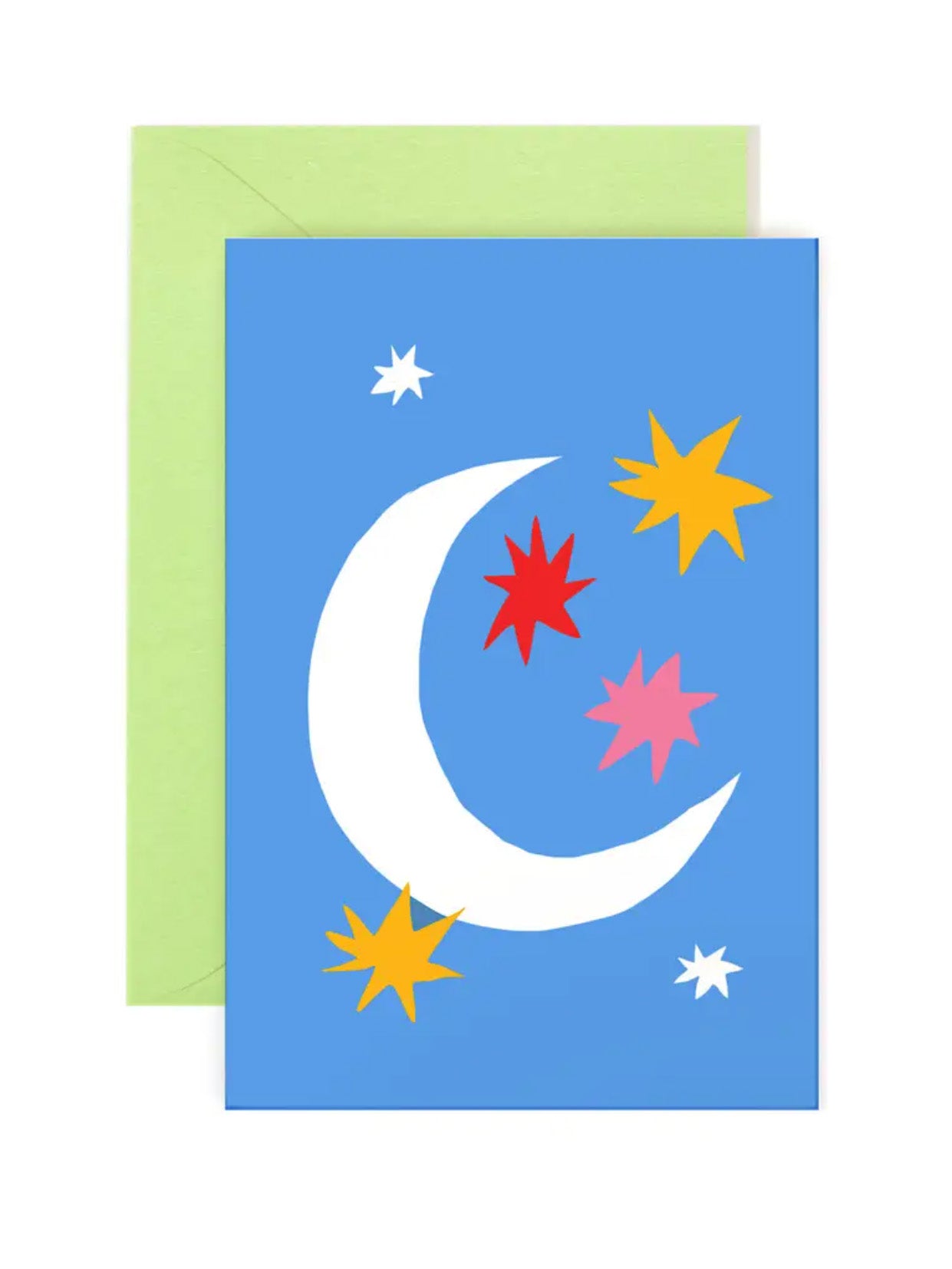 moon + stars mini card