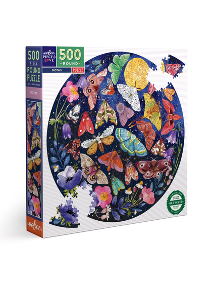 moths 500 piece round puzzle