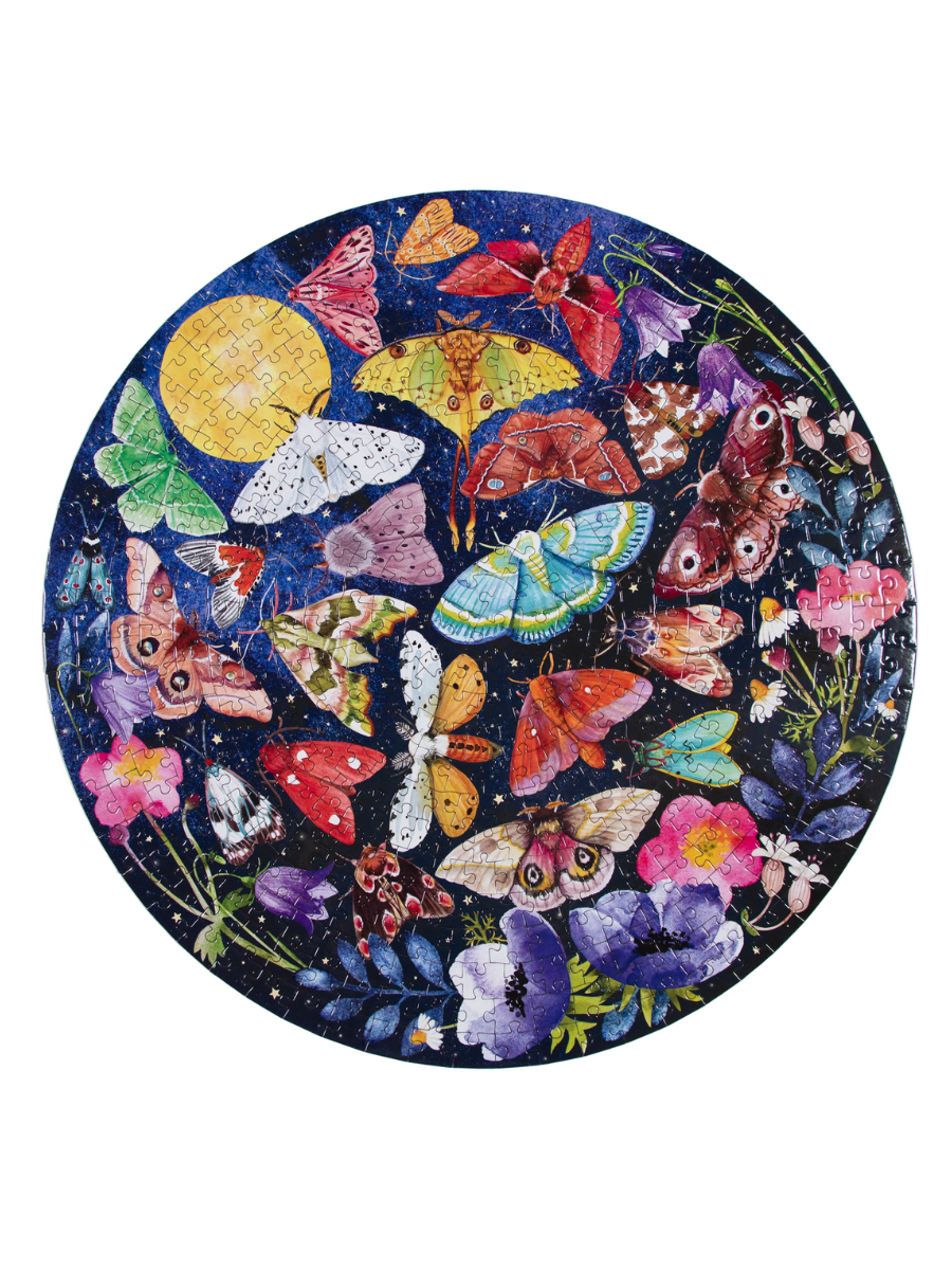 moths 500 piece round puzzle