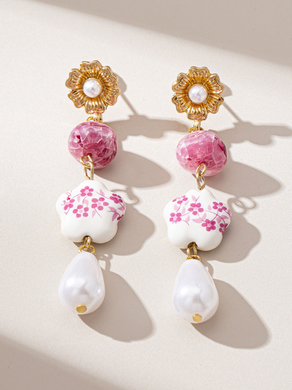 mulberry porcelain drop earrings