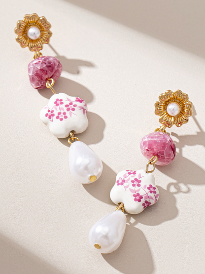 mulberry porcelain drop earrings